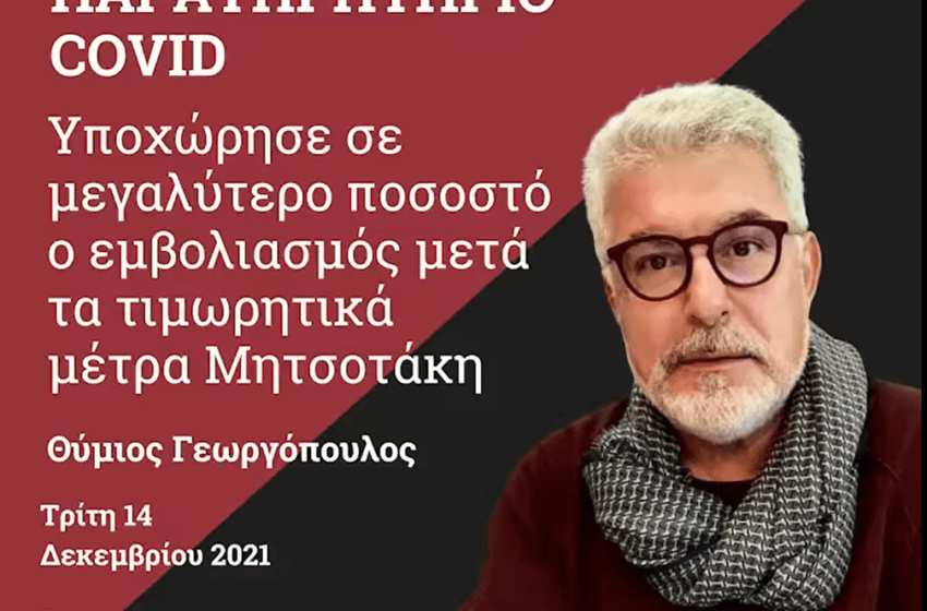  “ΠΑΡΑΤΗΡΗΤΗΡΙΟ COVID19” – Στο Κόκκινο 105,5